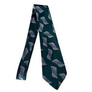 Campus Esprit Mens Vintage Geometric Abstract Diamond Print Necktie Tie USA‎